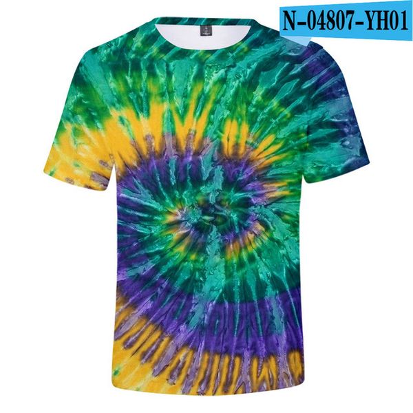 

tie dye printed men summer 18 colors 3d print shirts aesthetic hippie kawaii men clothing