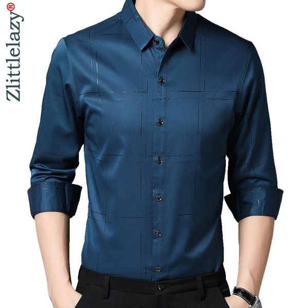 

men's casual shirts 2021 brand long sleeve men social shirt spring streetwear striped dress mens slim regular fit clothes fashions 033, White;black