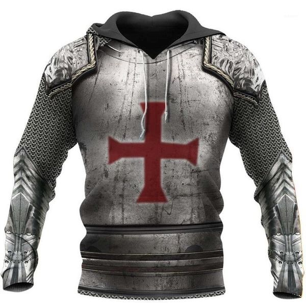 

knights templar 3d print hoodies cavalier men harajuku fashion hooded sweatshirt autumn hoody casual hoodie sudadera hombre1, Black