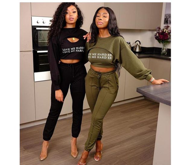 

women's tracksuits 2021 women fall clothing two piece set for jogger suits, Gray