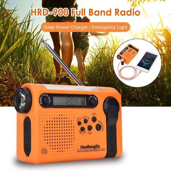 

radio portable solar full band for outdoor camping hiking fm am power bank multifunctional radiogram1