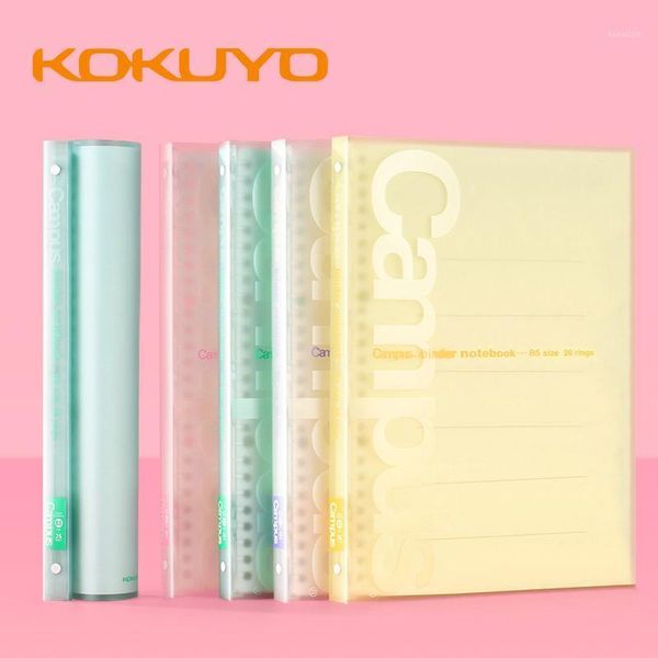 

kokuyo campus light-color loose-leaf note book b5 pvc transparent matte soft shell p733 daily schedule schedule thin notebook1, Purple;pink