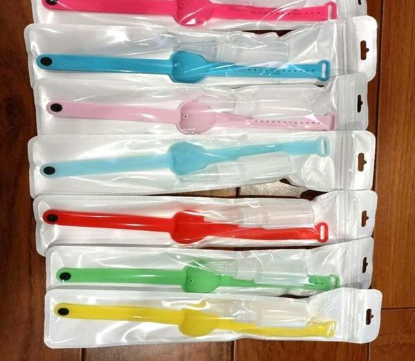 

reusable wristbands hand sanitizer dispensing portable bracelet wristband hand dispenser 10ml wrist support + bottle 7 colors