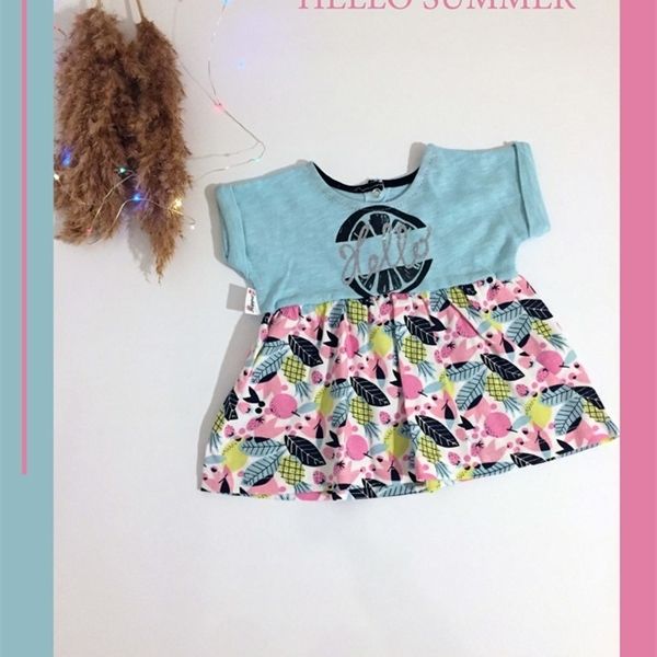 

girls baby dress cotton 438800558 1027, Red;yellow