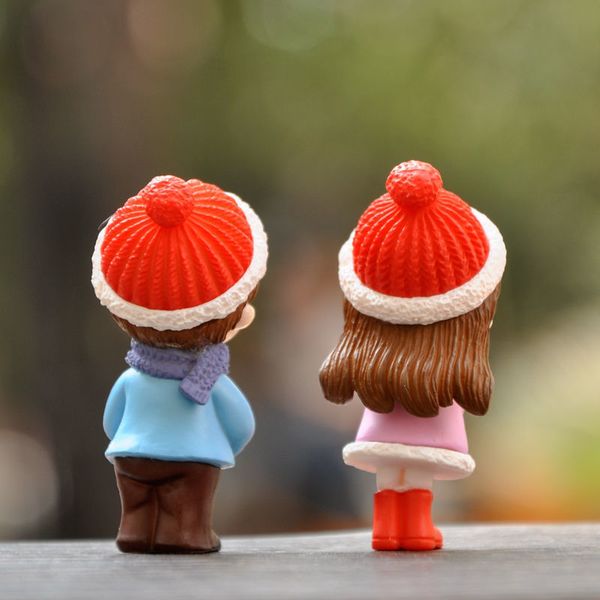 

2021 doll micro couple landscape snowman valentine's figure ornaments day gift toy model trinket new