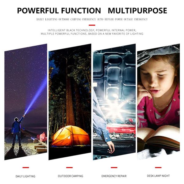

высокое качество xhp90.2 светодиодный фонарик аккумуляторная powerbank 18650 26650 батареи факел алюминиевый масштабируемые фонарь для кемпи