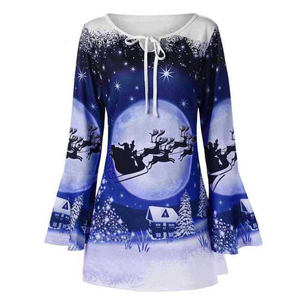 

flared aw19 large women's print christmas positioning sleeve medium length t-shirt, Black;gray