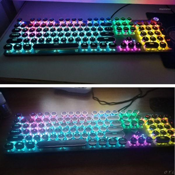 

keyboards 104 keys retro round keycaps double s diy steam punk steampunk typewriter for backlit classy player stylized pxpa1