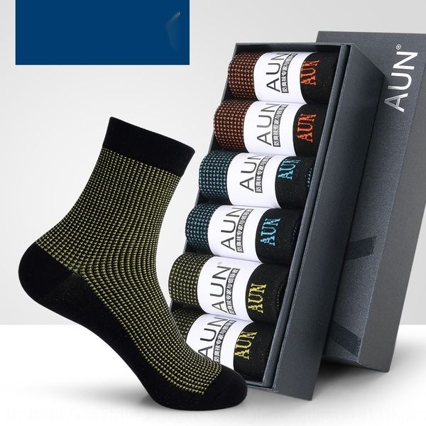 

осень зима 2020 толщина хлопка хлопок носков и socksmale аун антибактериальных дезодорантов цвета точек для носков среднего возраста и пожил, Black