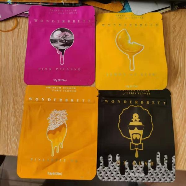 

wonderbrett bags 3.5 grams soft touch skin mylar bag oz kush black orchid childproof smell proof bags wholesale