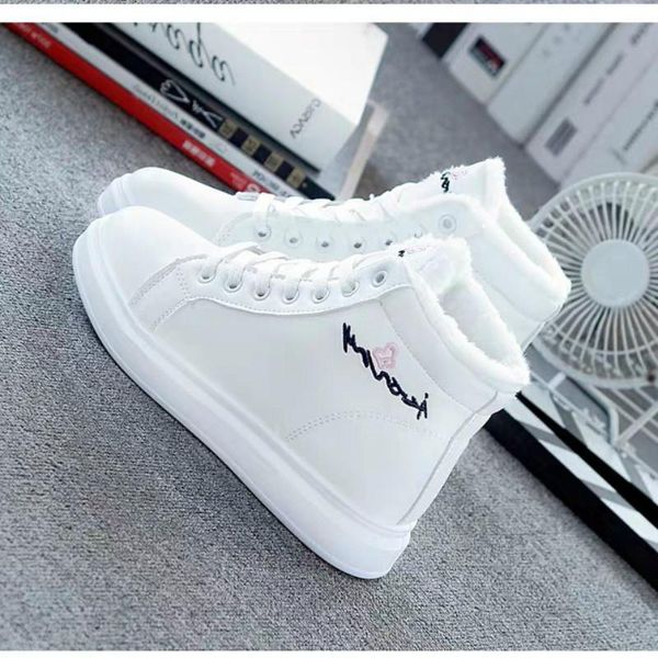 

2020new women snow boots winter plush keep warm cotton shoes lace up velvet ankle boots zapatos de mujer botas, Black