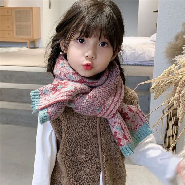 

new korean lengthened baby scarf for autumn and winter, Red;brown