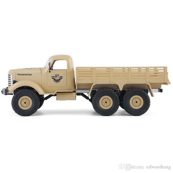 JJRC Q60 Elektro-/RC-Auto, ferngesteuertes 1/16 6WD Offroad-Militär-LKW-Spielzeug, Metall-C-Träger, geneigtes Ebenendifferential, LED-Leuchten, Weihnachtsgeschenk für Kinder, USEU