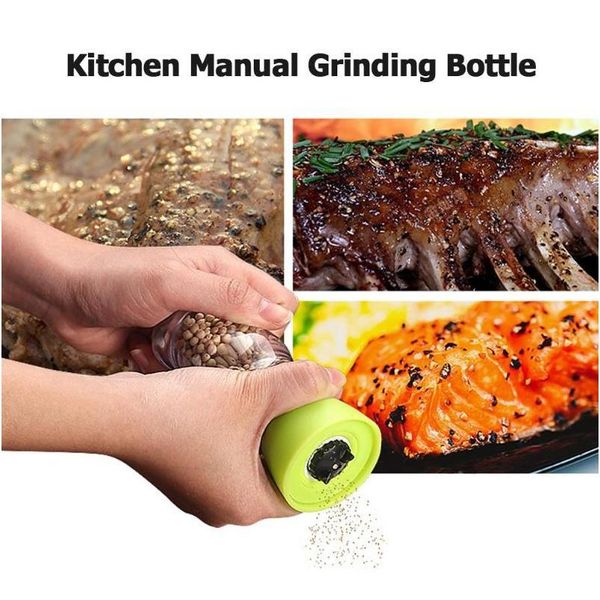 

kitchen manual grinding bottle salt pepper mill grinder pepper grinders shaker spice container seasoning connt ja bbynfr
