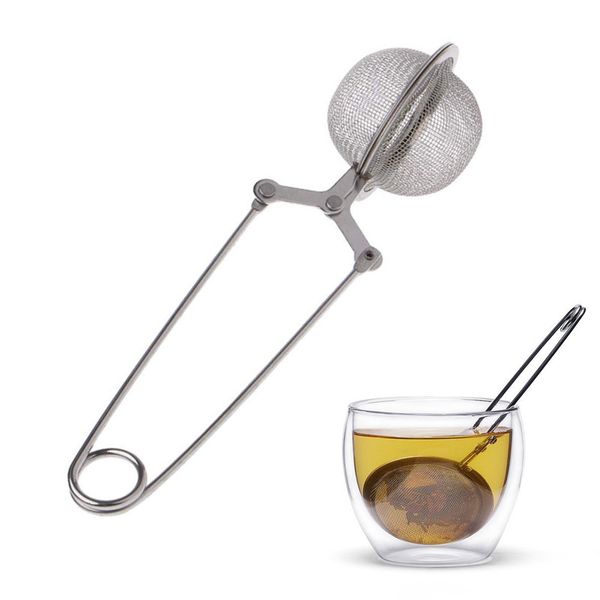 Infusore per il tè Sfera in acciaio inossidabile Maglia Colino per il tè Caffè Erbe Spezie Filtro Diffusore Maniglia Infusore per il tè Palla Attrezzo da cucina WVT1007