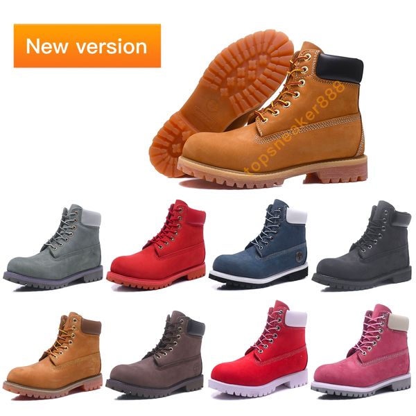 

fashion classic man yellow outdoor boots red black blue pink brown women booties size us 5.5-11 premium wheat nubuck winter boottes