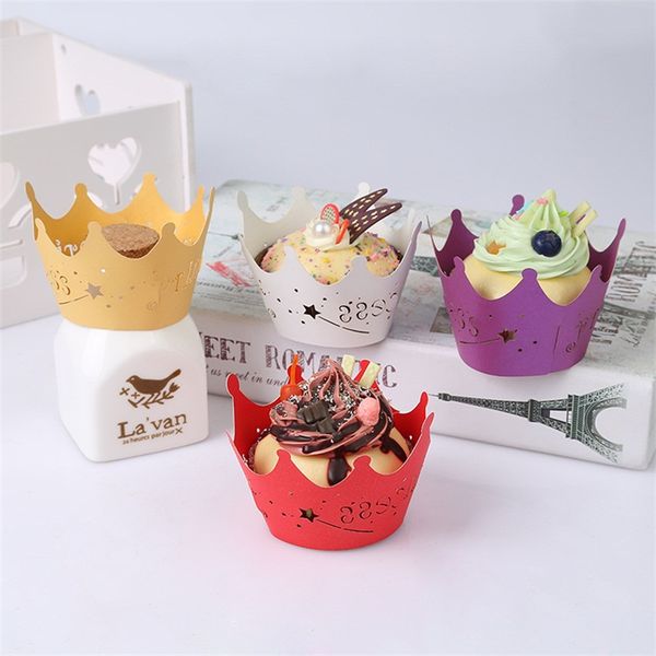 

cake paper cup hollowing out crown modeling papers lace wedding celebration multi colors cakes rim creative 0 3lc l1