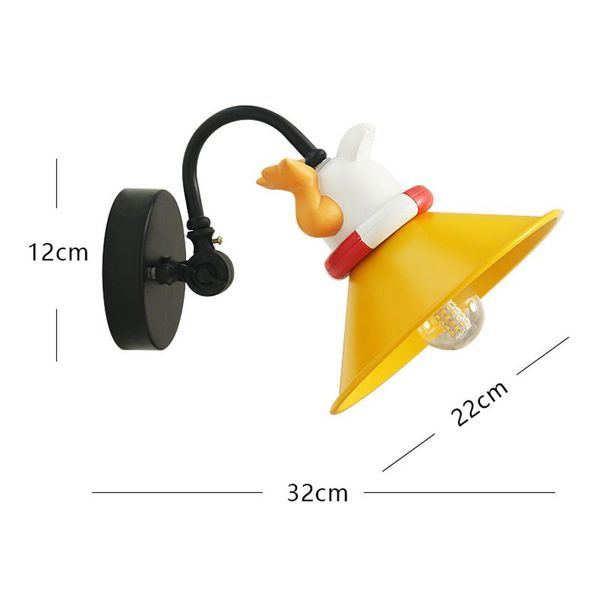 

wall lamp modern cute dog lamps kids bedroom bedside yellow lights for living room kitchen restaurant decorative nordic sconces