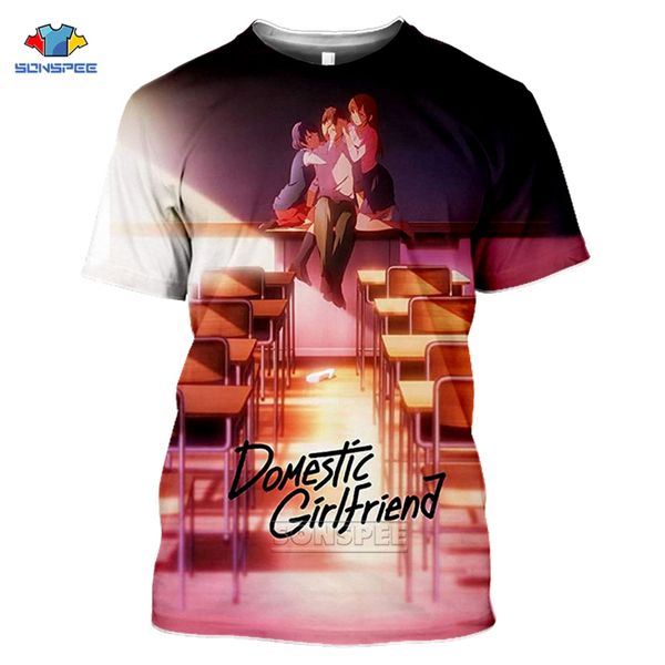 

anime domestic girlfriend rui tachibana na kanojo cosplay men off black white homme 3d print shirts plus size kawaii hippie men clothing