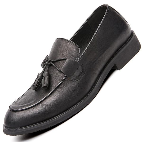 

classic business dress shoes men designer formal leather shoes mens loafers christmas party stylish flat black brown