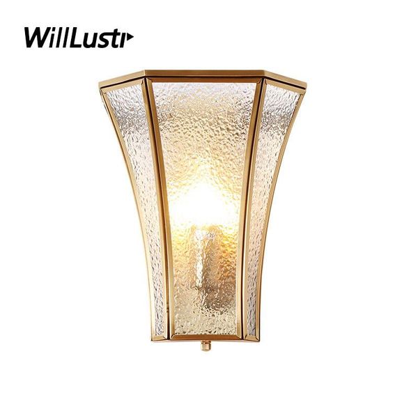 

copper wall lamp aquatex glass sconce l restaurant bedside aisle staircase balcony american country style luxury lighting