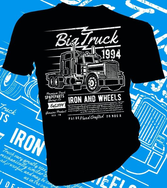 

2019 new fashion men tee shirt big truck iron and wheels, truck, rig, america & female t-shirt sport hooded sweatshirt hoodie