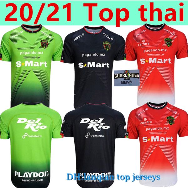 

20 21 liga mx juarez fc soccer jersey 2020 home green short sleeve soccer shirts away black maillot de foot football uniforms, Black;yellow