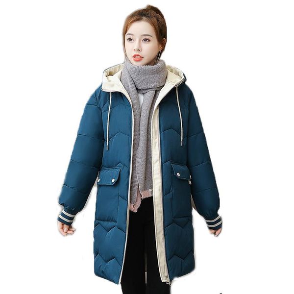 

women's down & parkas scienwear 2021 winter oversize womens hooded thick ladies padded coats for girls padding jackets plus size warm c, Black