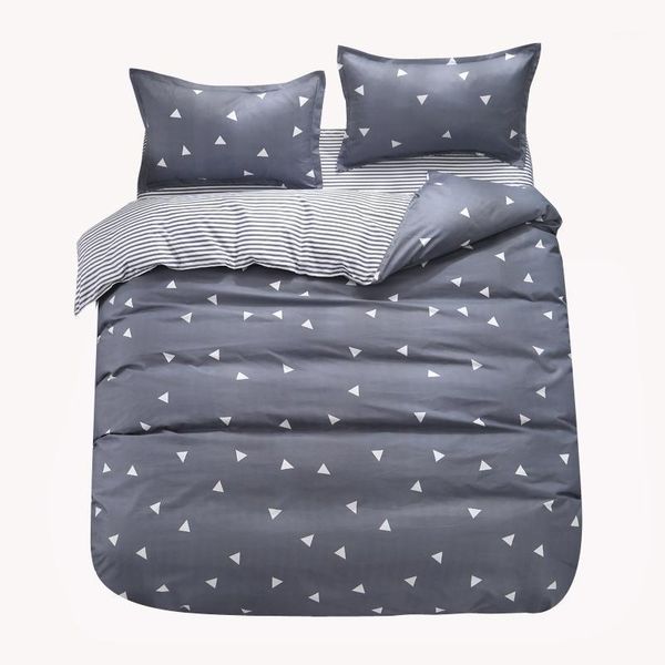 

custom soft bedding sets usa russia europe king  size simple duvet cover set sheet set single 200*200 bed linen gray1