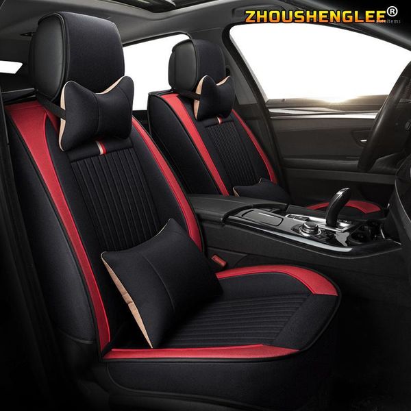 

zhoushenglee flax car seat covers for leaf x-trail t30 navara d40 almera n16 primera p12 terrano teana j32 classic car se1