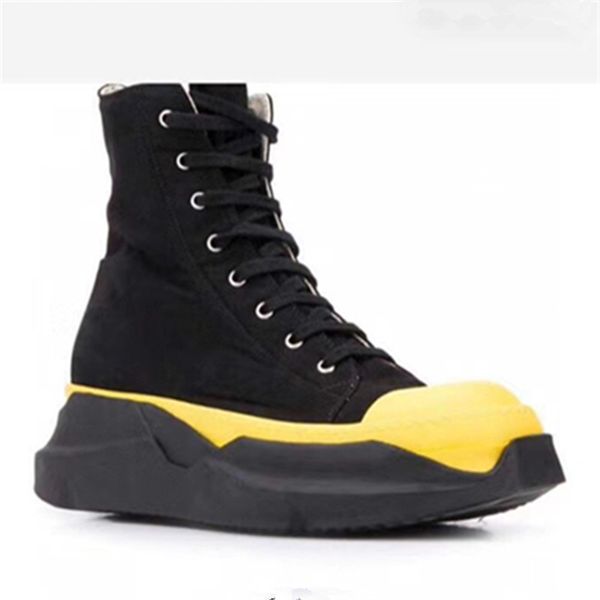 

2021ss canvas original tpu bottom thick sole canvas trainer boots yellow knight rock high street boots, Black