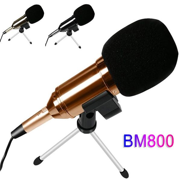 

bm800 microphone professional usb wired studio condenser mic for computer with tripod stand for karaoke laplive record