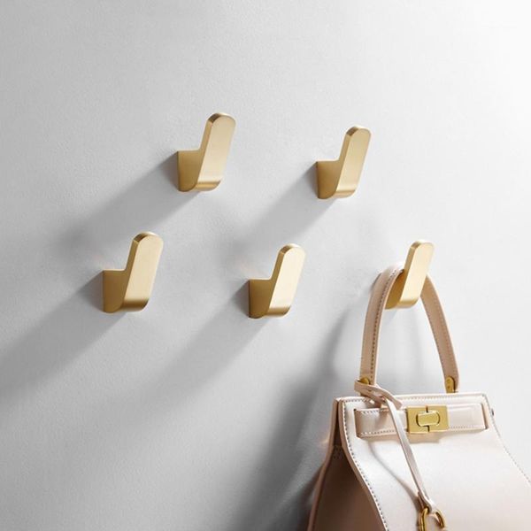 

brushed brass hook storage rack coat and hat hangers wall hooks for bathroom bedroom kitchen1