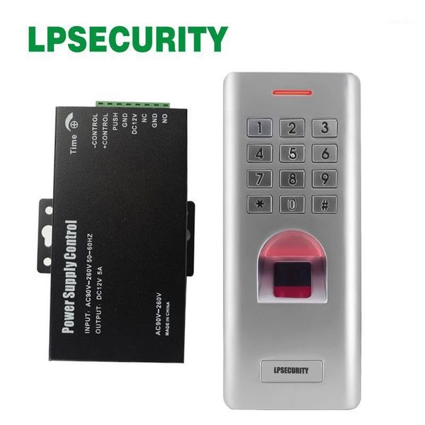 

ip66 1000 users standalone fingerprint keypad access control reader with power adapter supply 12v 5a for door lock gate opener1