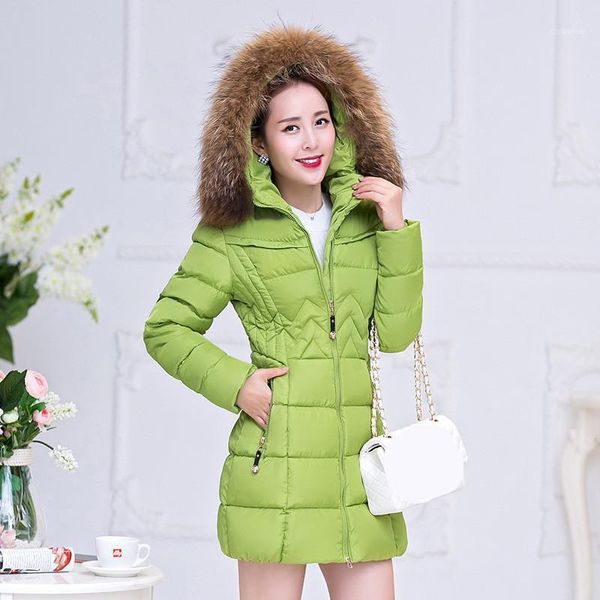 

fake fur parkas women down jackets new 2018 winter jacket women thick snow wear winter long coat clothing female parkas mujer11, Black