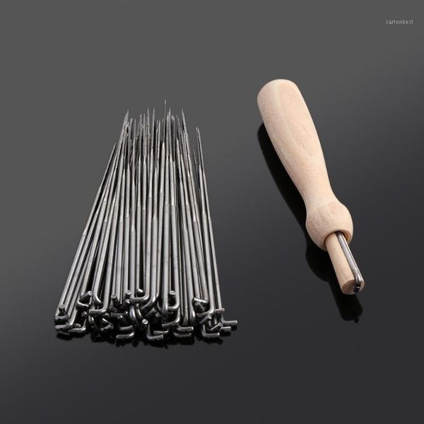 

sewing notions & tools 60 pcs useful practical felting needles pin of felt wool pins + wooden handle tools1, Black