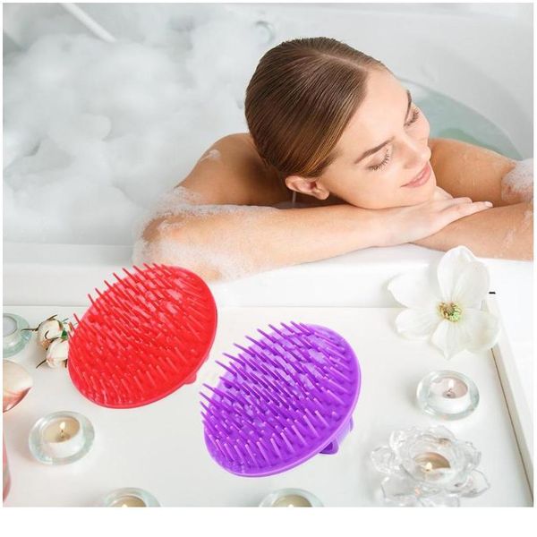 

plastic pro salon hair styling tools hair scalp massage comb body washing hair brush for salon styli sqcxpm, Silver