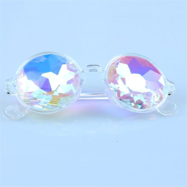 

party rave men round women psychedelic prism diffracted lens edm sunglasses female sun glasses oculos vintage