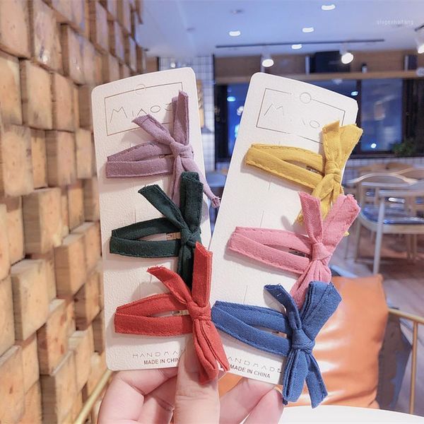 

2020 new korean sweet cute bow hair clips solid color cartoon fabric embroidery bow hairpin for girl fashion hair accessories1, Slivery;white