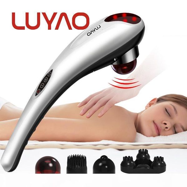 

4 in 1 electric neck massager hammer massage back relax multifunctional cervical vertebra roller massage stick