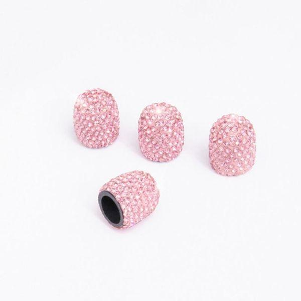 

4pcs/set soft clay rhinestone car tire valve caps diamond shining dustproof caps car accessories de qyldoi
