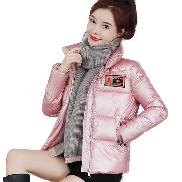 

bright surface women cotton-padded clothes women's new winter loose zippers parkas casual down cotton coat warm 214, Black
