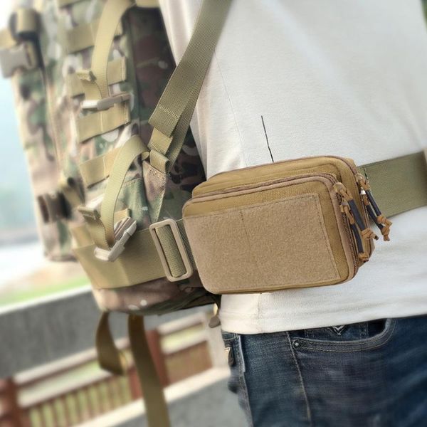 

molle phone pouch waist bags outdoor camping 1000d nylon hiking sport zipper bag outdoor exercise sport decoration