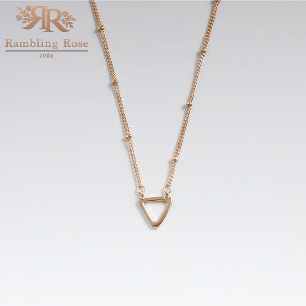 

triangle necklace for women new trendy luxury statement pendant necklaces for women party chokers chains fashion jewelry, Silver