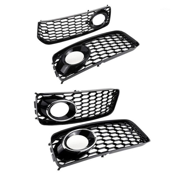 

1pair car front bumper fog light cellular grid hexagonal front ventilation grille for a5 s-line / s5 b8 5 2008-20121