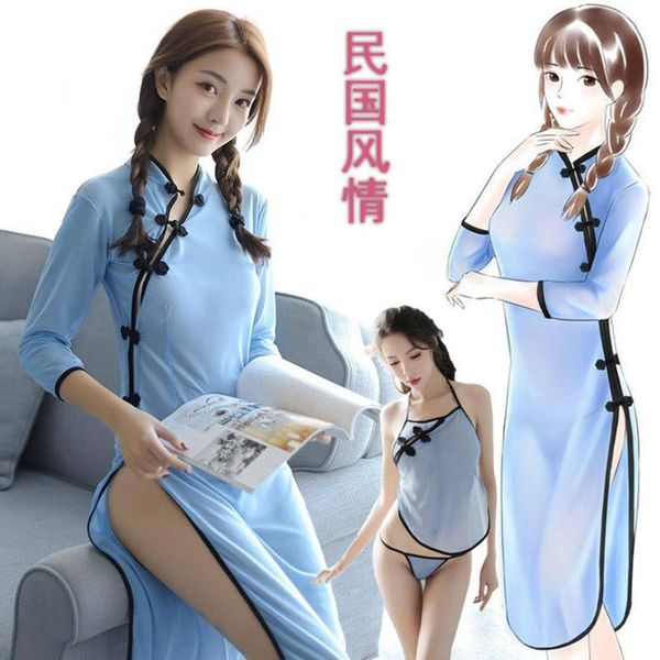 

underwear, women's transparent belly pocket, cheongsam, pajamas, no silk stockings, couple's passion products, Black;white