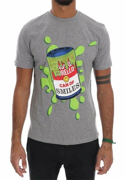 

frankie morello gray cotton can of smiles summer hoodie designers t shirts sweatshirt