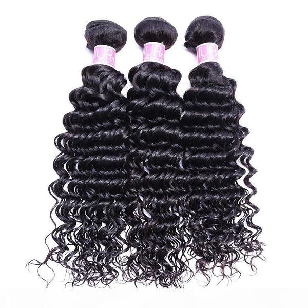 

iupin hair products 3 bundles peruvian deep wave curly human hair weaves wholesale peruvian deep wave virgin hair bundles 100g pcs on sale, Black