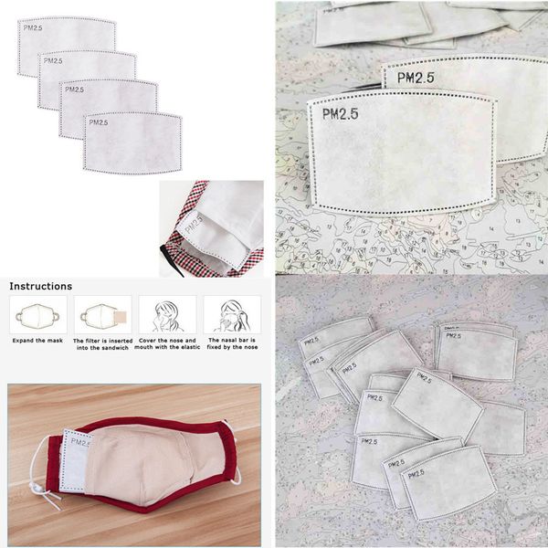 

filter layer pads mask pm2.5 disposable 5 pm 2.pm2.5 filter dustproof mask core replacement mask 7fk8