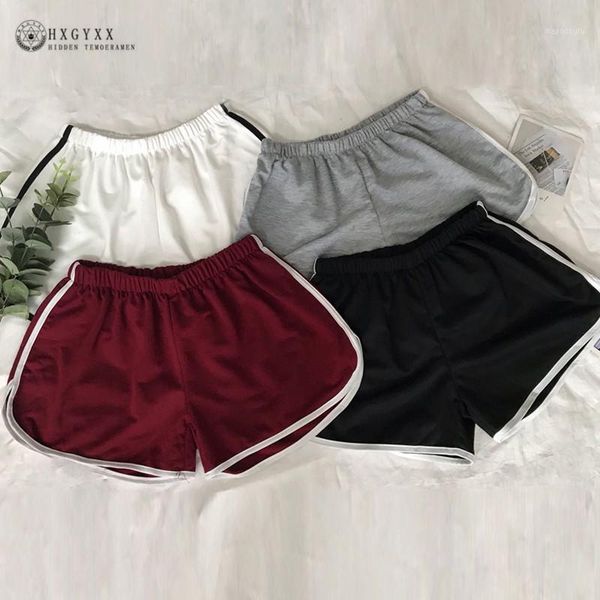 

women summer harajuku yoga beach shorts gym fitness clothes running loose sport plus size workout waistband skinny shorts b1901, White;black